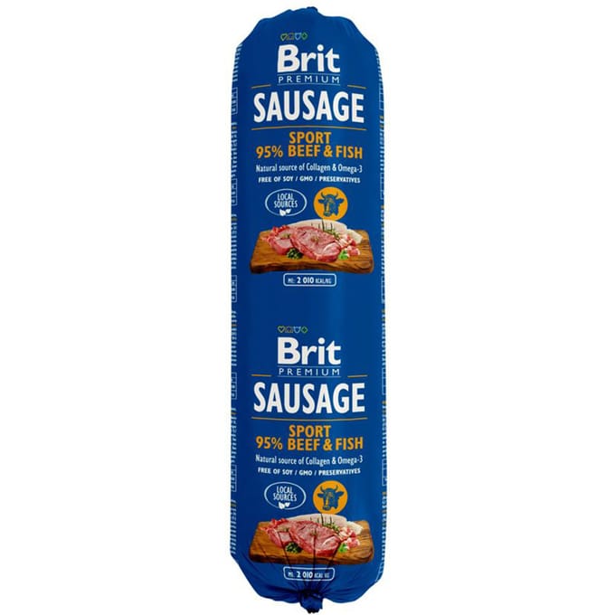 Brit Premium Sausage Beef & Fish Sport Formula 800 gr