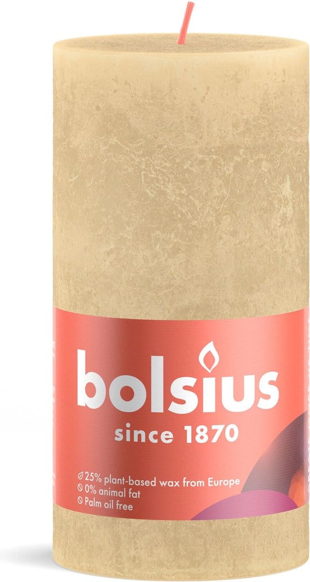 Bolsius Stompkaars Rustiek Oat Beige - 10 cm / ø 5 cm