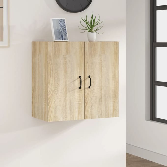 vidaXL Wandkast - Geprocessed Hout, Sonoma Eik, 60 x 31 x 60 cm