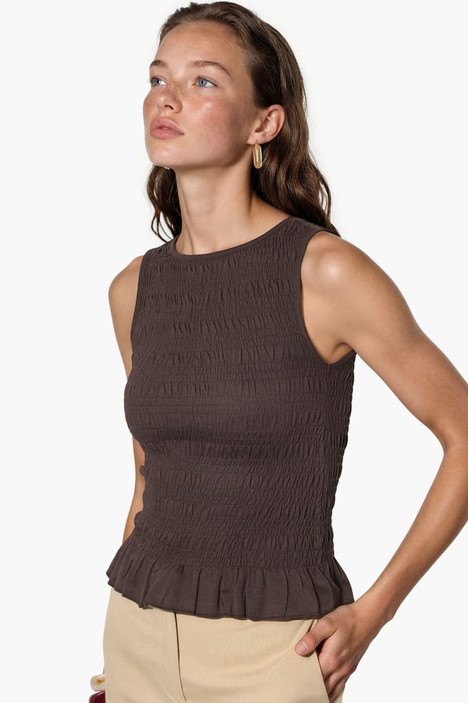 Gelaagde Rimpel Shell Top