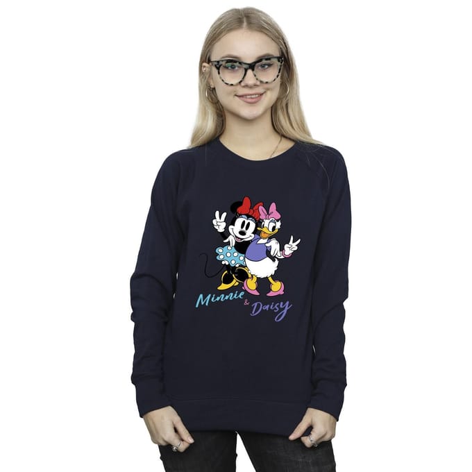 Disney Dames/Dames Minnie Mouse en Madeliefje Sweatshirt (Marineblauw)