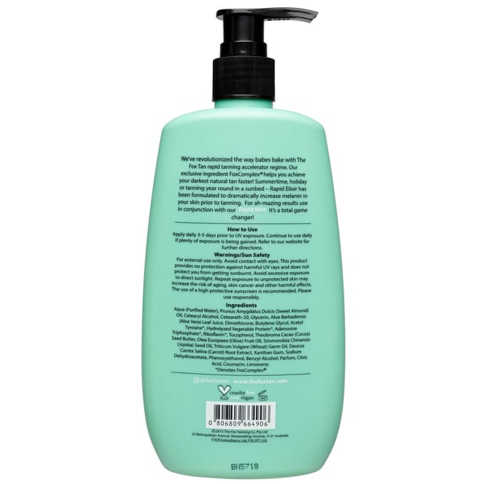 The Fox Tan Rapid Tanning Elixir – Tanning Serum voor Snellere Bruining - 300 ml