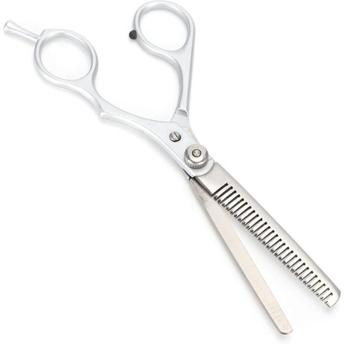 Ciseaux à Effiler Professionnels en Aluminium pour Coupe de Cheveux Coiffeur Ciseaux de Coiffure Argent white
