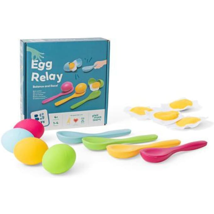 BS Toys Ei-Stafette - Eierlopen - Estafette Spel - 1 tot 4 Spelers - Vanaf 4 jaar - Balans Spel