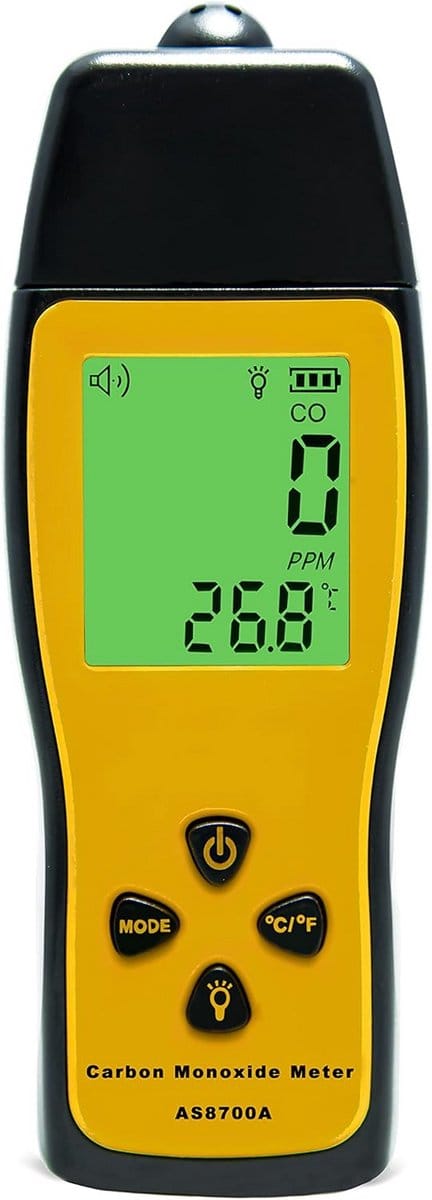 Draagbare Koolmonoxidemelder CO-meter Professioneel met LCD Display 0-1000 PPM