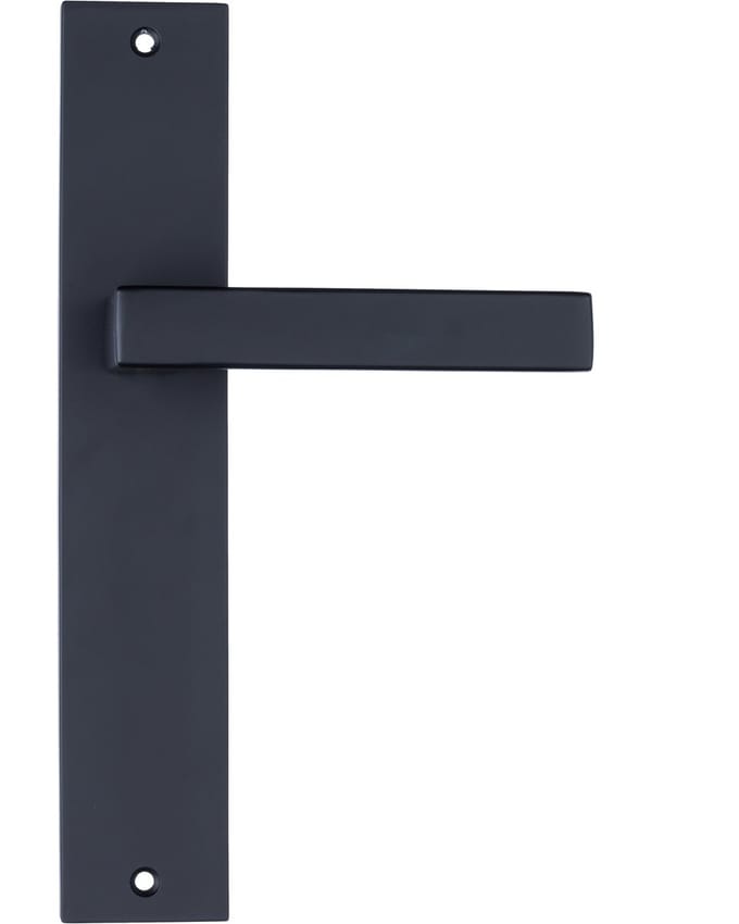 Ostiumhome® Veneto - Deurklink - Mat Zwart - op Schild - Vierkant - Complete Set