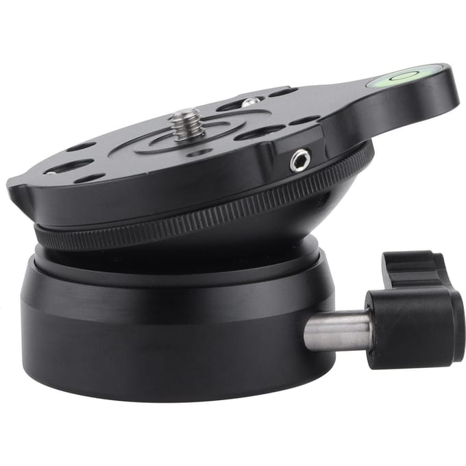 Statiefkop DY‑60N Statief Nivelleringsbasis Nivelleerder Instelplaat voor DSLR-camera black