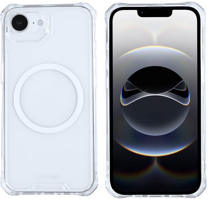 Rixus Armor-X Anti Shock Case With MagSafe For Apple iPhone 16e, 17e Transparent