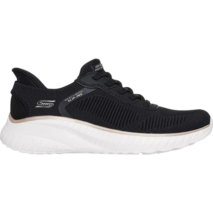 Skechers BOBS Sport Squad Chaos Textiel Dames Zwart/Goud Standaard Sneakers