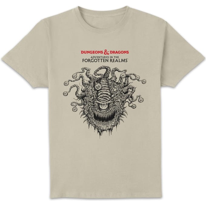 Dungeons & Dragons Beholder Unisex T-Shirt - White Vintage Wash - S