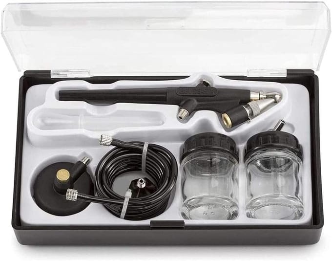 Airbrush set 0.8mm - single-action - externe menging - ideaal voor beginners - ShopVlot