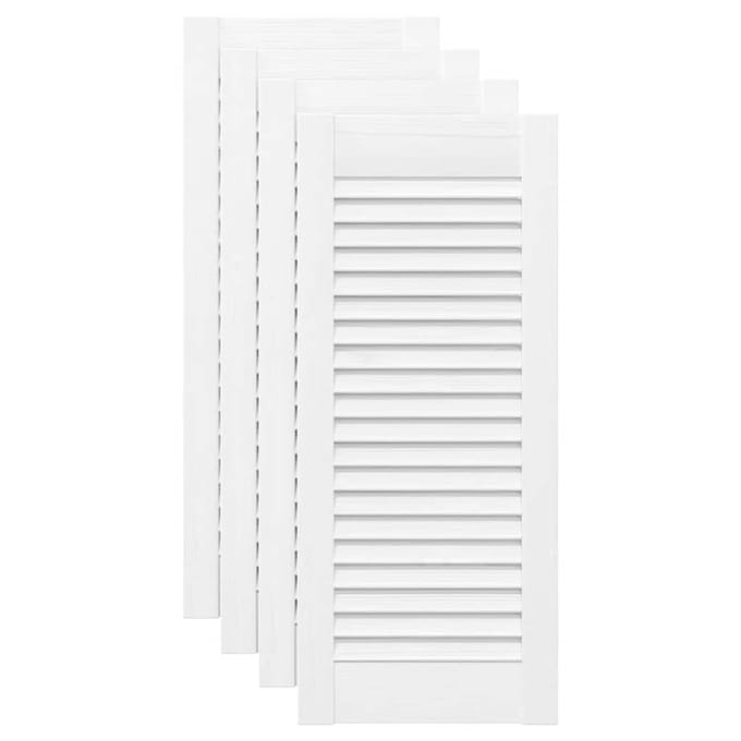 vidaXL - Kastdeur - met - de - deur - 4 - st - Wit - 69 - x - 49,4 - cm - Massief - grenenhout
