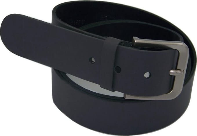 100% leren riem 4 cm Breed, taillemaat 110 cm. Grijs.