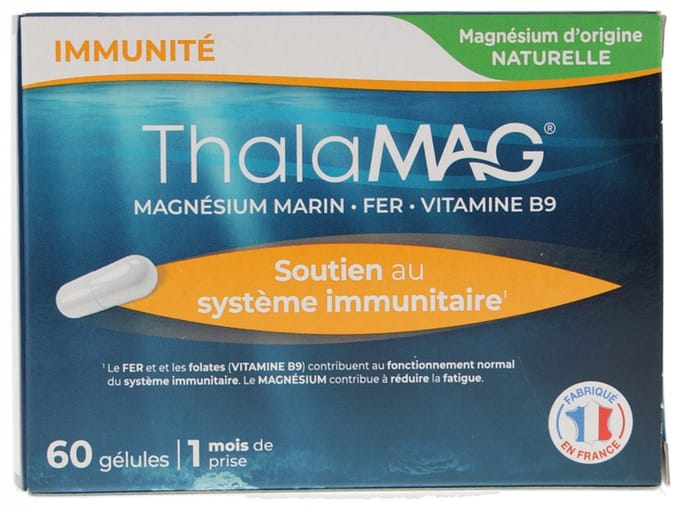 Laboratoires IPRAD Thalamag Marine Magnesium IJzer Vitamine B9 60 Capsules