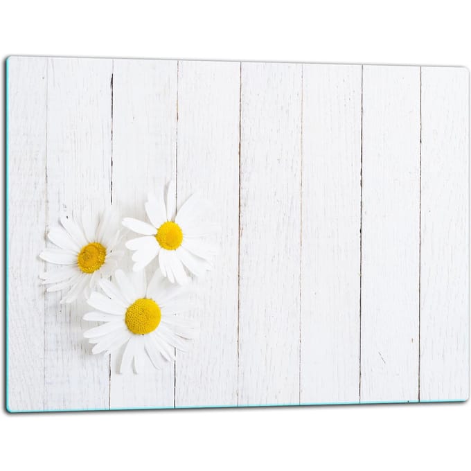 TMK ArtDeko - Snijplank - Glas - 52x40cm - Kleurige Bloemen