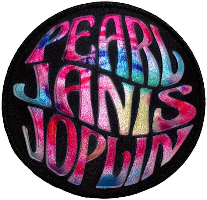Janis Joplin - Pearl Circle Patch - Zwart