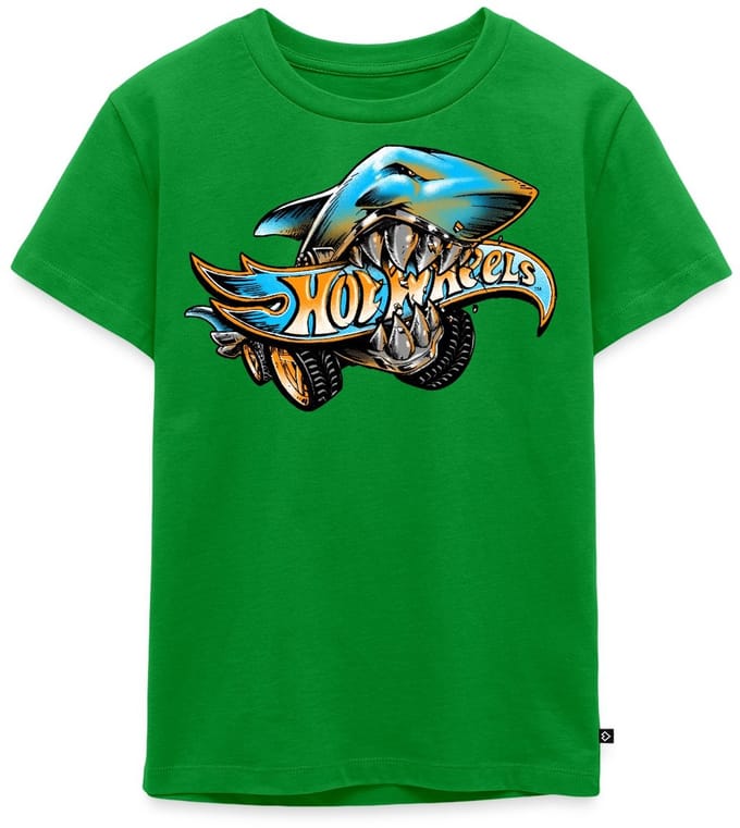Hot Wheels Logo Met Haai Premium T Shirt Kinderen