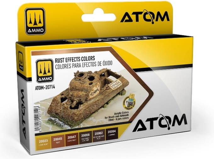 AMMO by Mig Jimenez Hobbyverf Acrylverf - MIG 20714 ATOM - Roest Effect Kleuren - Acryl Set 6x20ml Verf set
