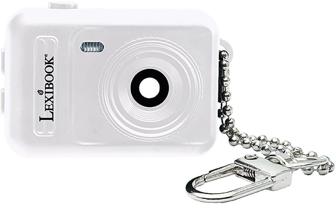 Sleutelhanger Miniatuur Digitale camera Wit met ingebouwd flashgeheugen