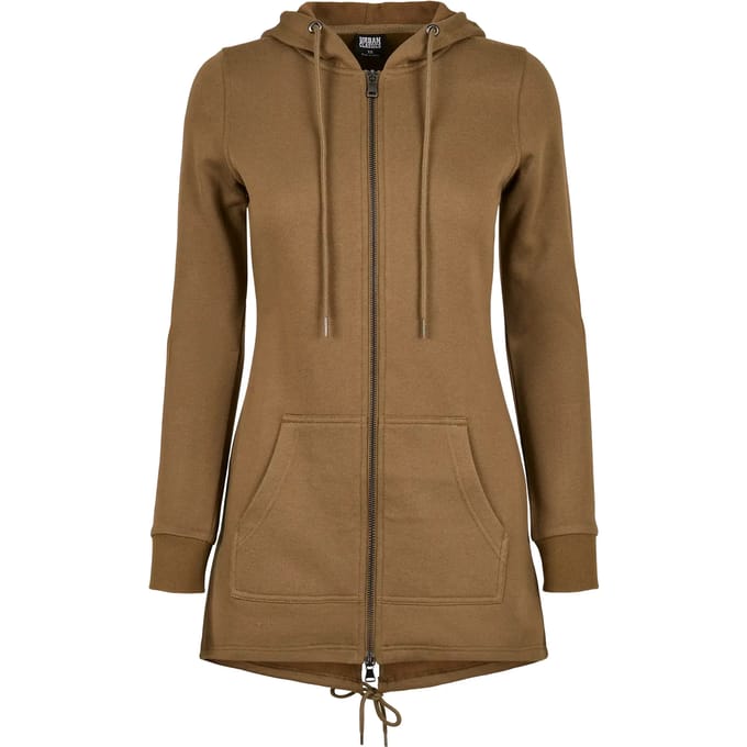 Urban Classics - Sweat Parka Vest met capuchon - S - Groen