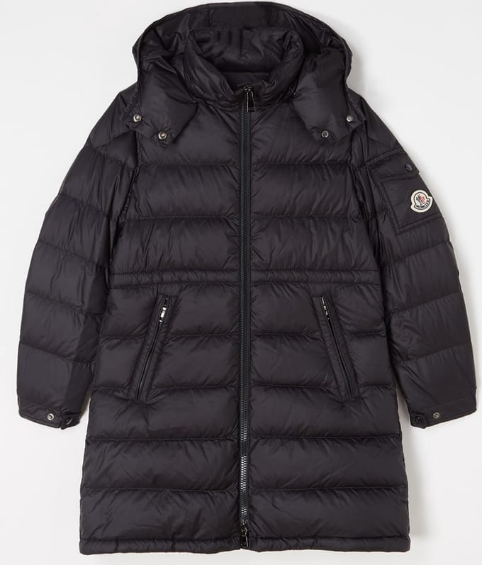 Moncler Meillon gewatteerde parka met donsvulling en ritszakken - zwart - maat 152