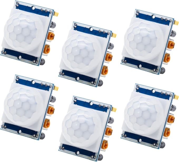 Infrarood PIR Bewegingssensor Modules voor Arduino en Raspberry Pi - Set van 6