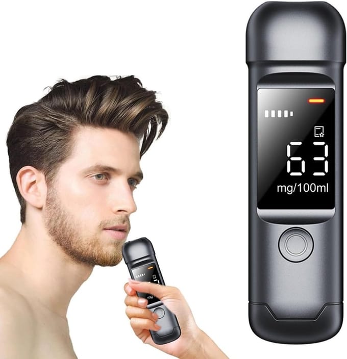 Alcoholtester met digitaal display, draagbare alcoholtester voor persoonlijk gebruik.