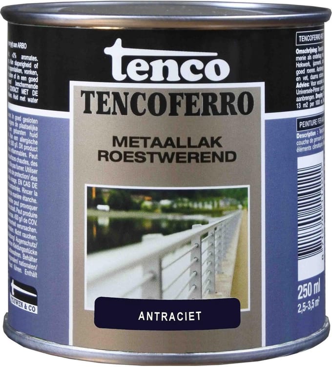 Tenco ferro roestwerende metaallak - Antraciet - 250 ml