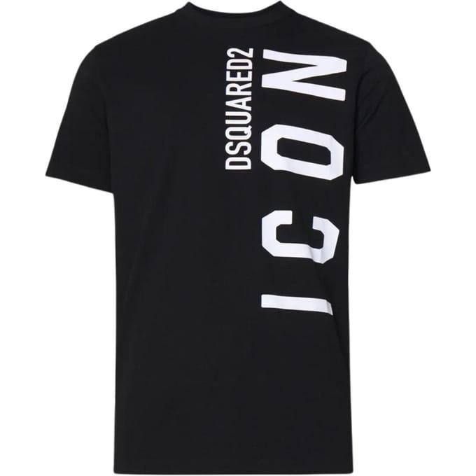 DSquared2 Unisex Adult Large Icoon Relaxed Fit T-Shirt (Zwart, Wit)