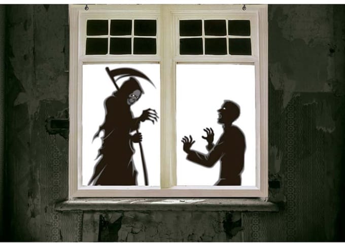Fiestas Guirca - Halloween - Raamdecoratie Death 76 x 120 cm