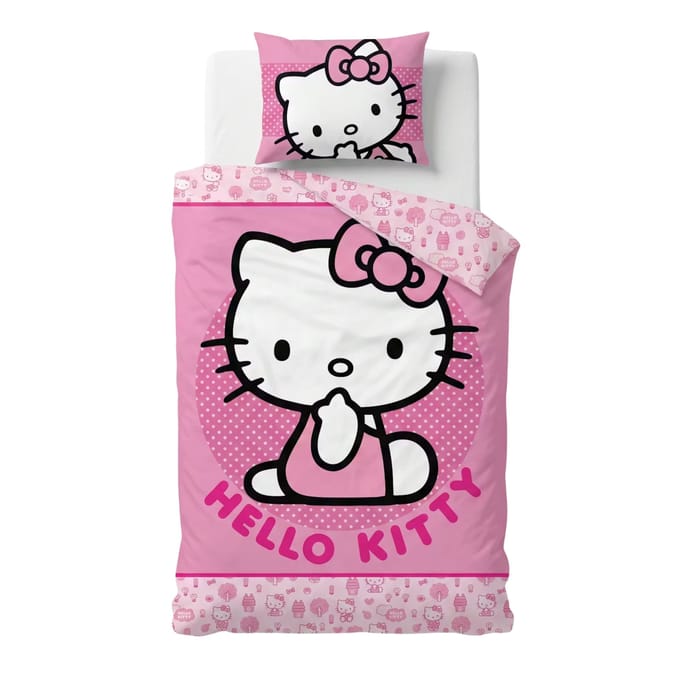 Hello Kitty Dekbedovertrek - 140 x 200 cm - Polyester - Roze