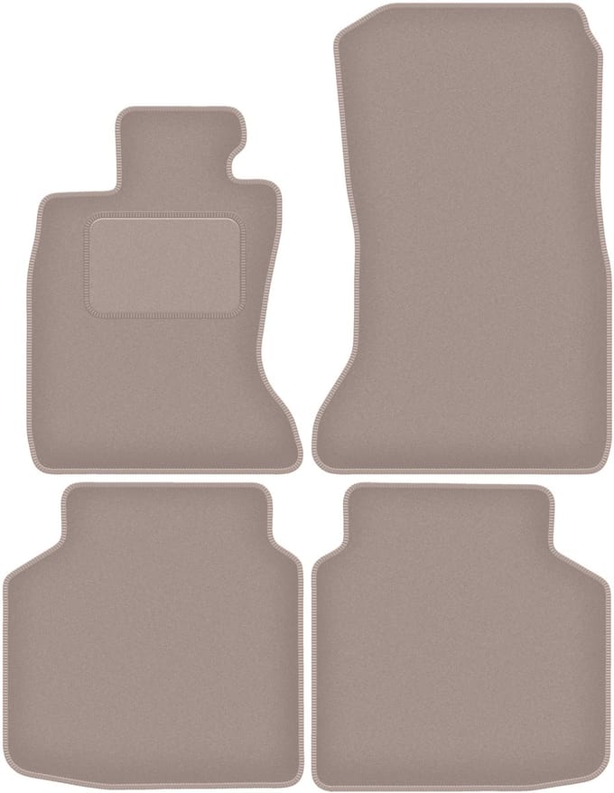 Beige velours vloermatten voor: BMW 7 F02 xDrive (2008-2015)