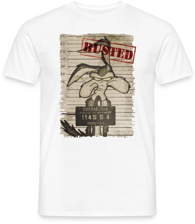 Looney Tunes Wile E. Coyote Busted T-Shirt Heren