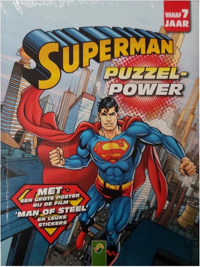 Mondikaarten Superman puzzelboek doolhoven en stickers voor kinderen.