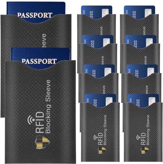 10 Pcs Reizen RFID Blokkerende Mouwen en Enveloppen Set voor Identiteitsdiefstal Preventie