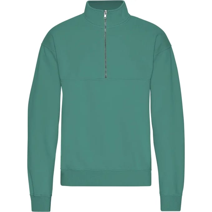 1/4 rits sweater Colorful Standard Organic Pine Green