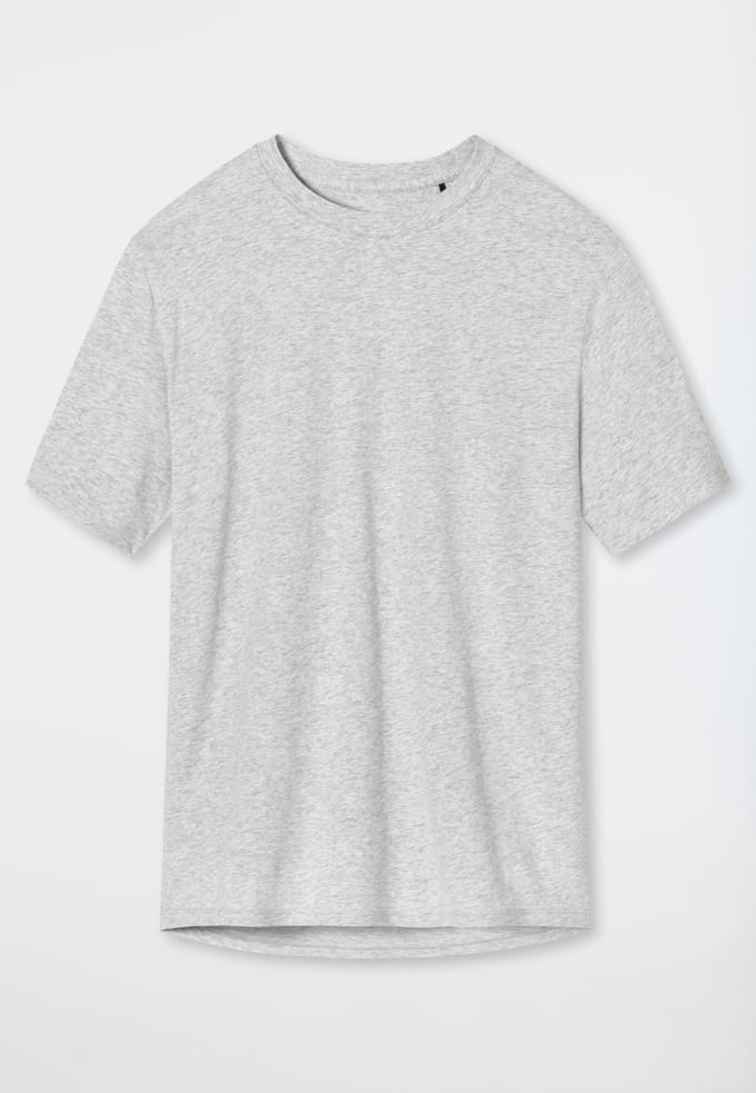 SCHIESSER Mix+Relax T-shirt - dames shirt korte mouwen grijs-gemeleerd