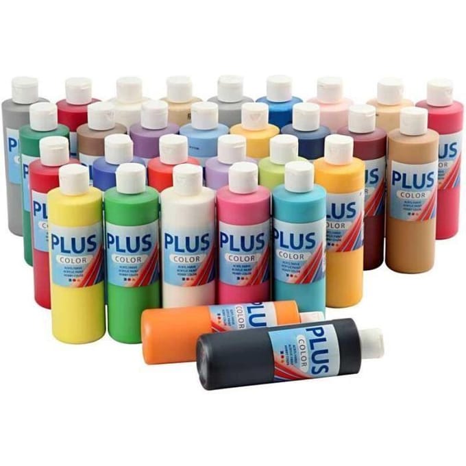 Plus Color Acrylverf - Verf - Set van 30x250 ml - Diverse Kleuren