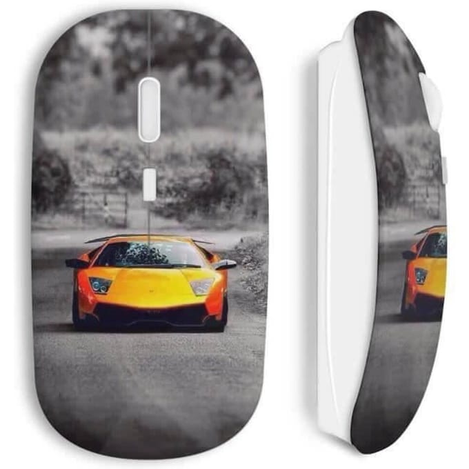Luxe auto draadloze muis geel
