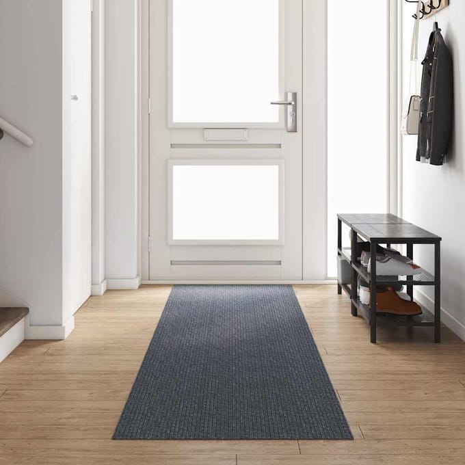 vidaXL - Tapijt - Loper - Grijs - 80 - x - 400 - cm - Stof