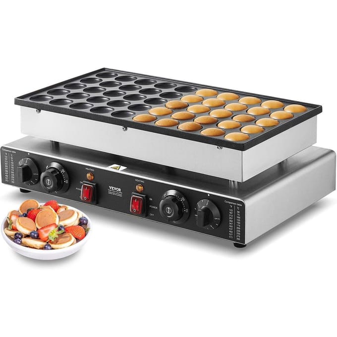 50 STUKS 43mm Mini Poffertjesmaker Commerciële Dorayaki Bakplaat 1700W
