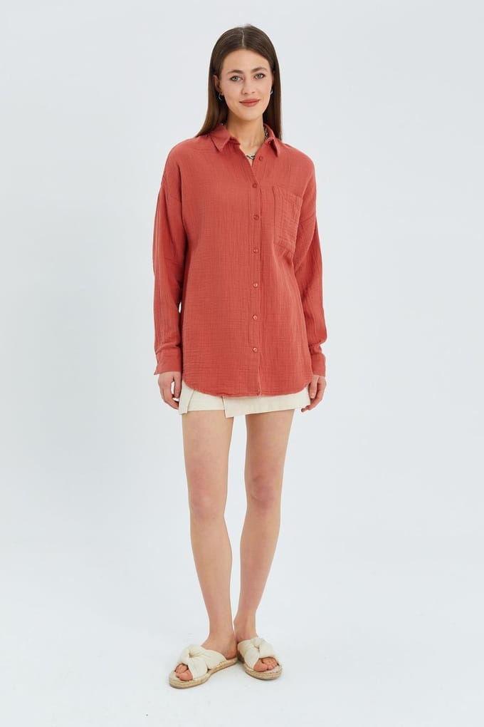 Oversized Muslin Basis Shirt
