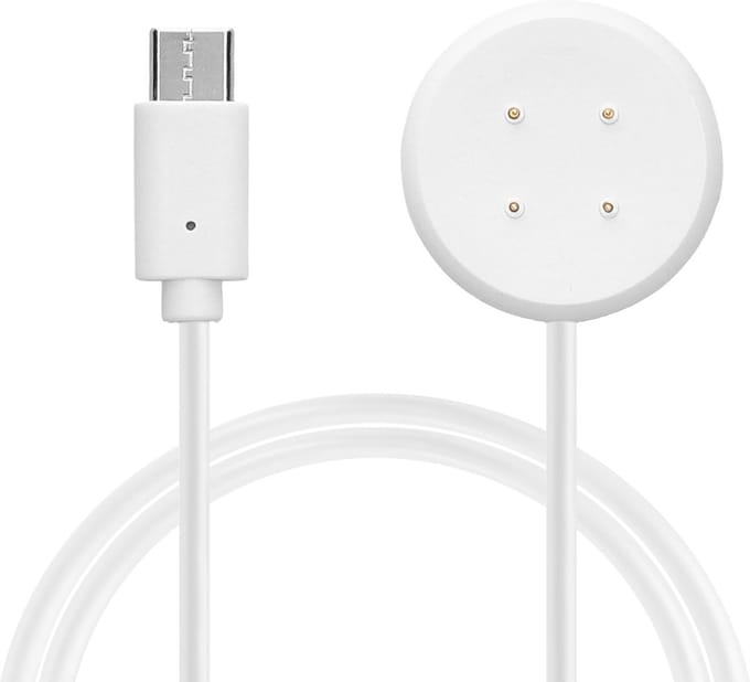 kwmobile USB-oplaadkabel type c geschikt voor Google Pixel Watch 3 / 2 /Fitbit Versa 4 3 2 - Kabel voor smartwatch - in wit