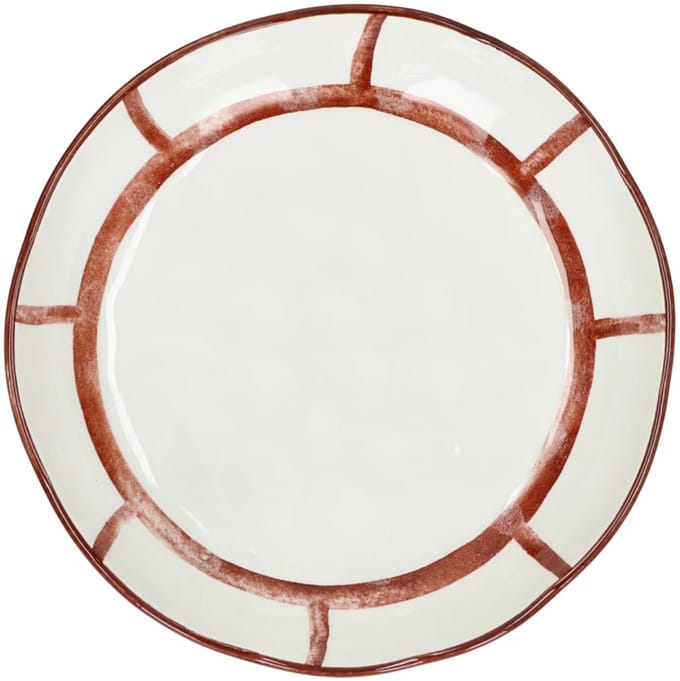 Pomax Mykonos diep bord D20cm roest
