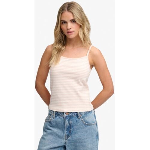 Superdry Athletic Essentials Cami Slanke Pasvorm Pink Grootte: 36