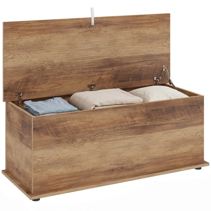 HOMCOM Opbergkist - Spaanplaat - 100x40x40cm - Bruin