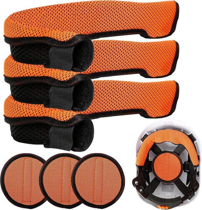 LOEBUCK Lot de 3 Bandeaux anti-transpiration pour Casque de Sécurité brown