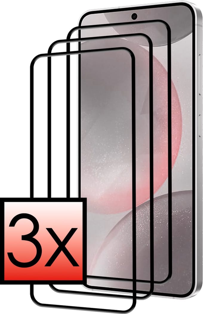Screenprotector - 3 Stuks - Geschikt voor Samsung Galaxy S24 - Full Cover - Beschermglas - Gehard Glas - Tempered Glass - Screen Protector