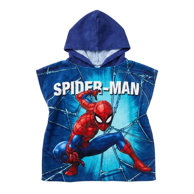 Spiderman Poncho met capuchon Kinderponcho handdoek 50x100cm Katoen