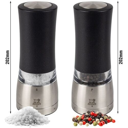 PEUGEOT DAMAN - Peper & Zoutmolens Elektrisch - RVS/Acryl - Hoogte: 160mm